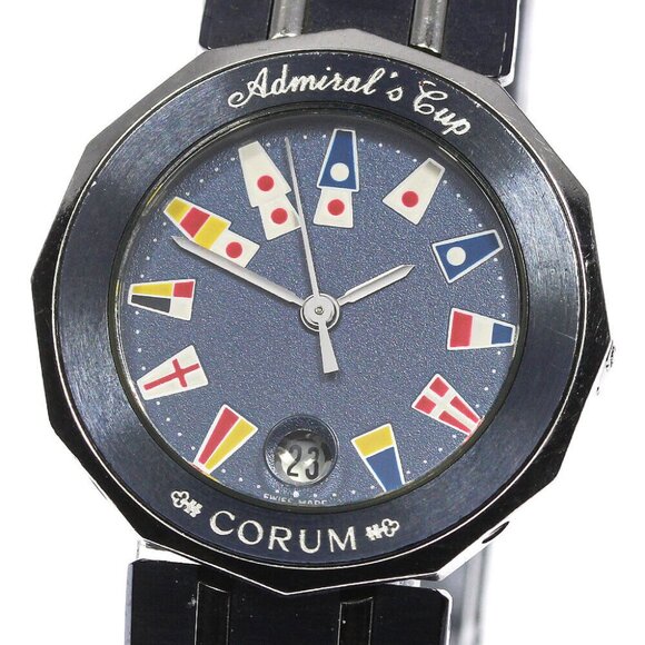 CORUM Admirals cup 39.610.30V50.B Date Navy Dial Quartz Ladies Watch_732419 - Picture 1 of 6